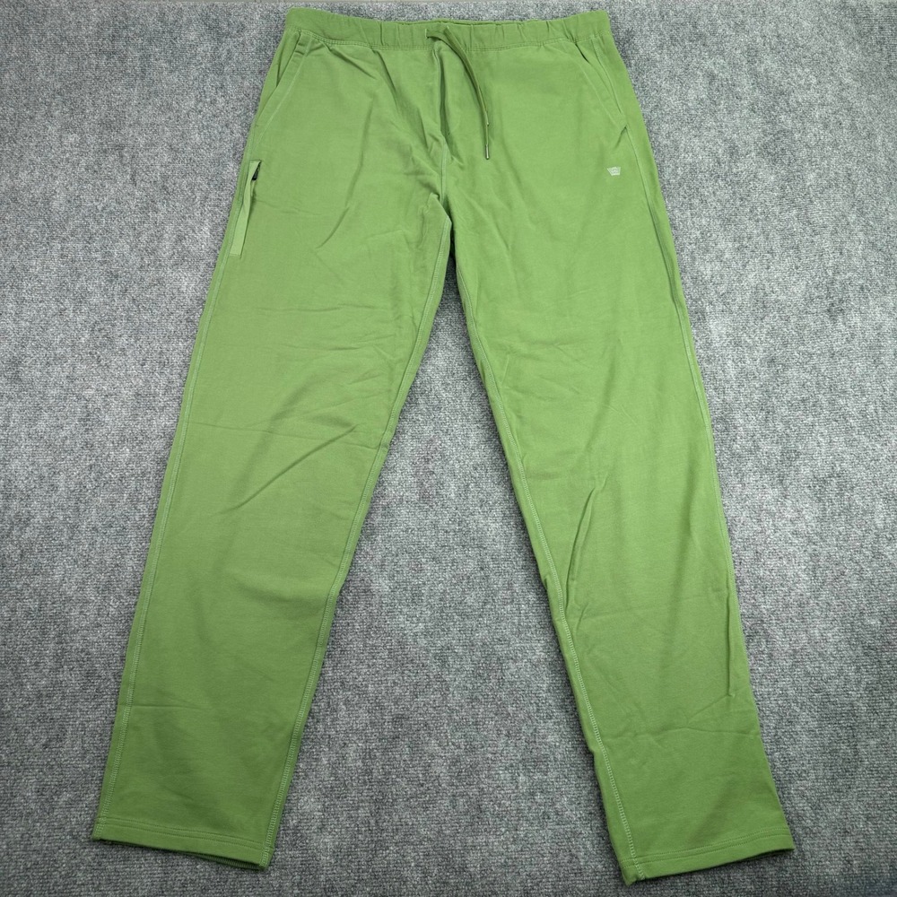 Mack Weldon Ace Sweatpants Mens 2XLT (38x33) Green French Terry Joggers Stretch